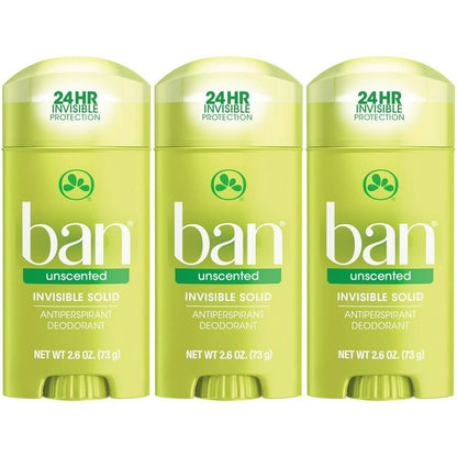 BAN INVISIBLE SOLID UNSCENTED 2.6OZ