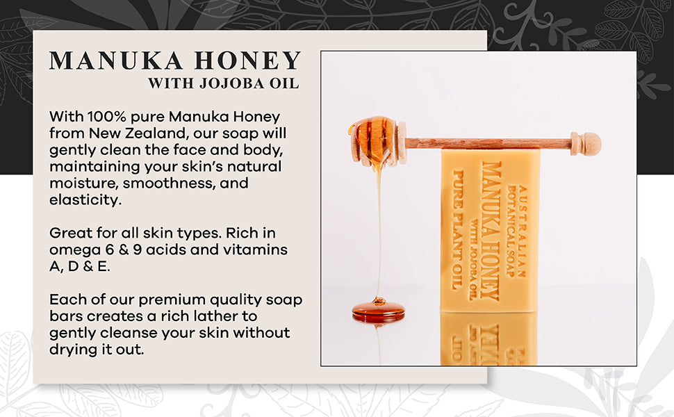 AUSTRALIAN BOTANICAL SOAP BAR SOAP,MANUKA HONEY