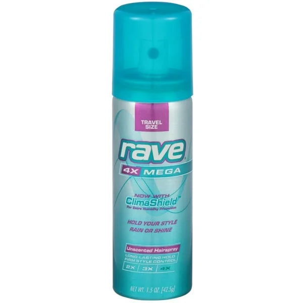 Rave 4X Mega Hold Hairspray Unscented 11oz Aerosol