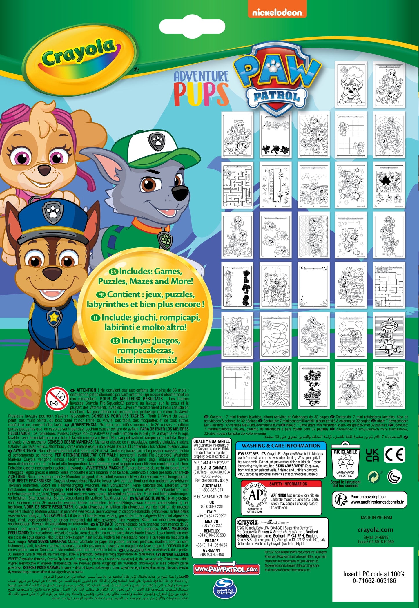 Crayola PAW Patrol Coloring & Activity Pad With Markers