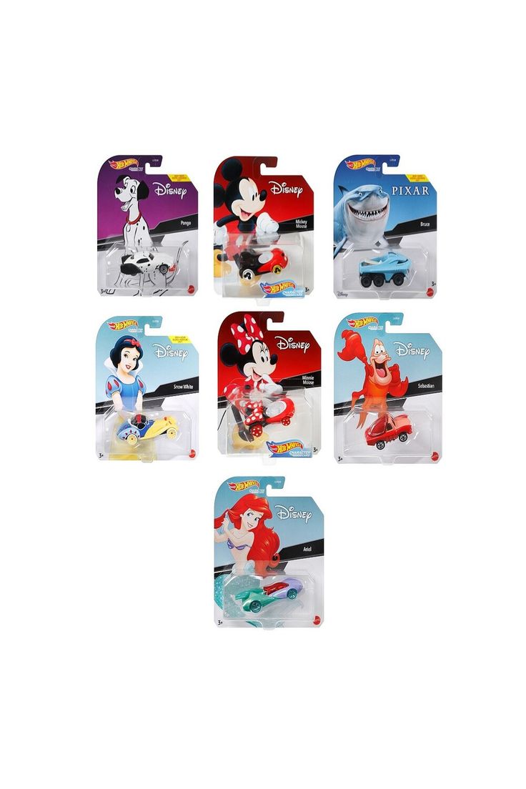 Hot Wheels Animated Character Cars - Mix 4, Assorted