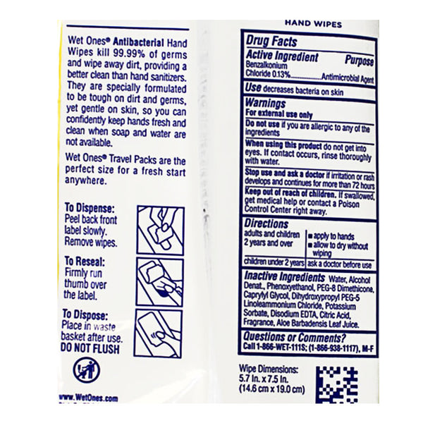 WET ONES TROPICAL SPLASH 20 CT