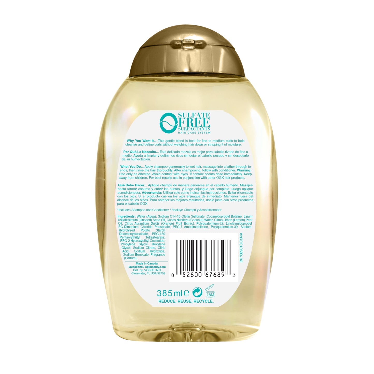 OGX COCONUT CURLS SHAMPOO 19.5Z