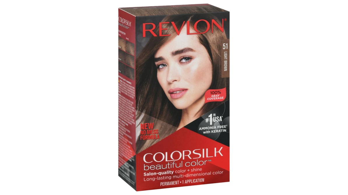 REVLON COLORSILK 51 LIGHT BROWN H/C