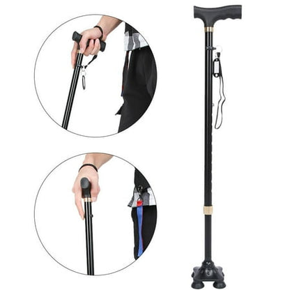CANE EQ ALUMINUM ADJUSTABLE FOLD