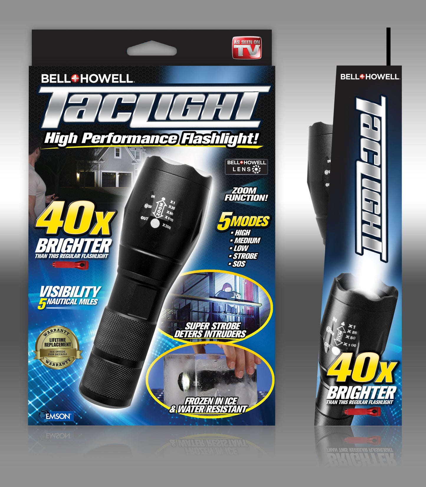 Bell + Howell TacLight High Performance Flashlight, 3 count