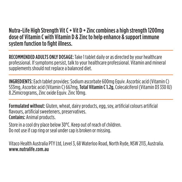 NB VIT C+ ZINC QK DISV TAB 60CT