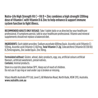NB VIT C+ ZINC QK DISV TAB 60CT