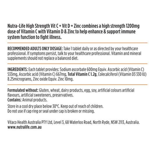 NB VIT C+ ZINC QK DISV TAB 60CT