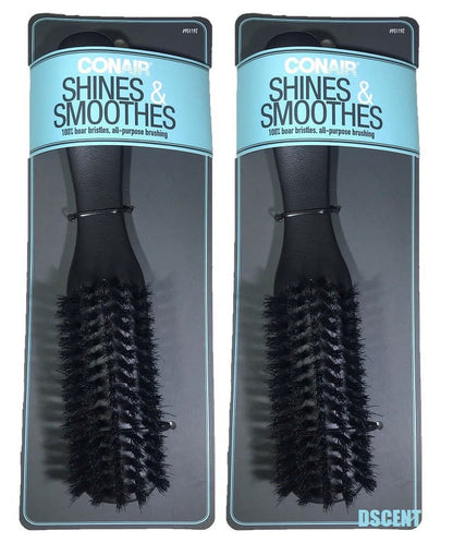 CONAIR Shines & Smoothes Wood Flair Brush with Mixed Boar Bristles
