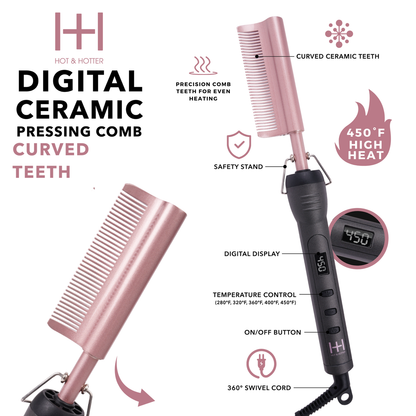 Hot Beauty Pressing Comb Curved Teeth