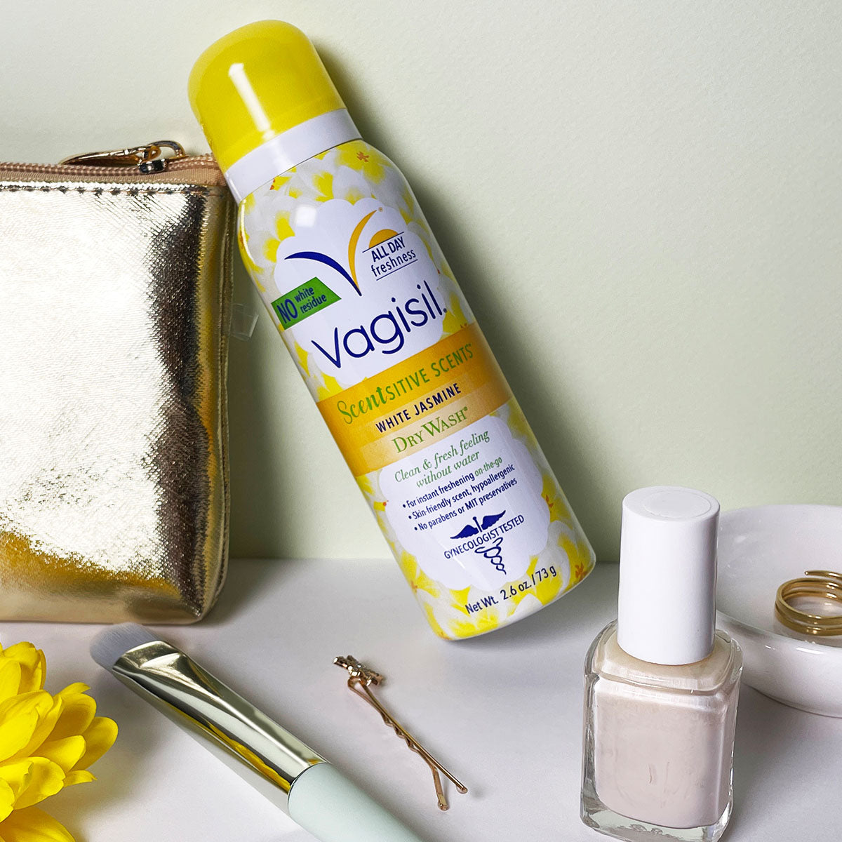 Vagisil Scentsitive Scents Dry Wash White Jasmine 2.6oz