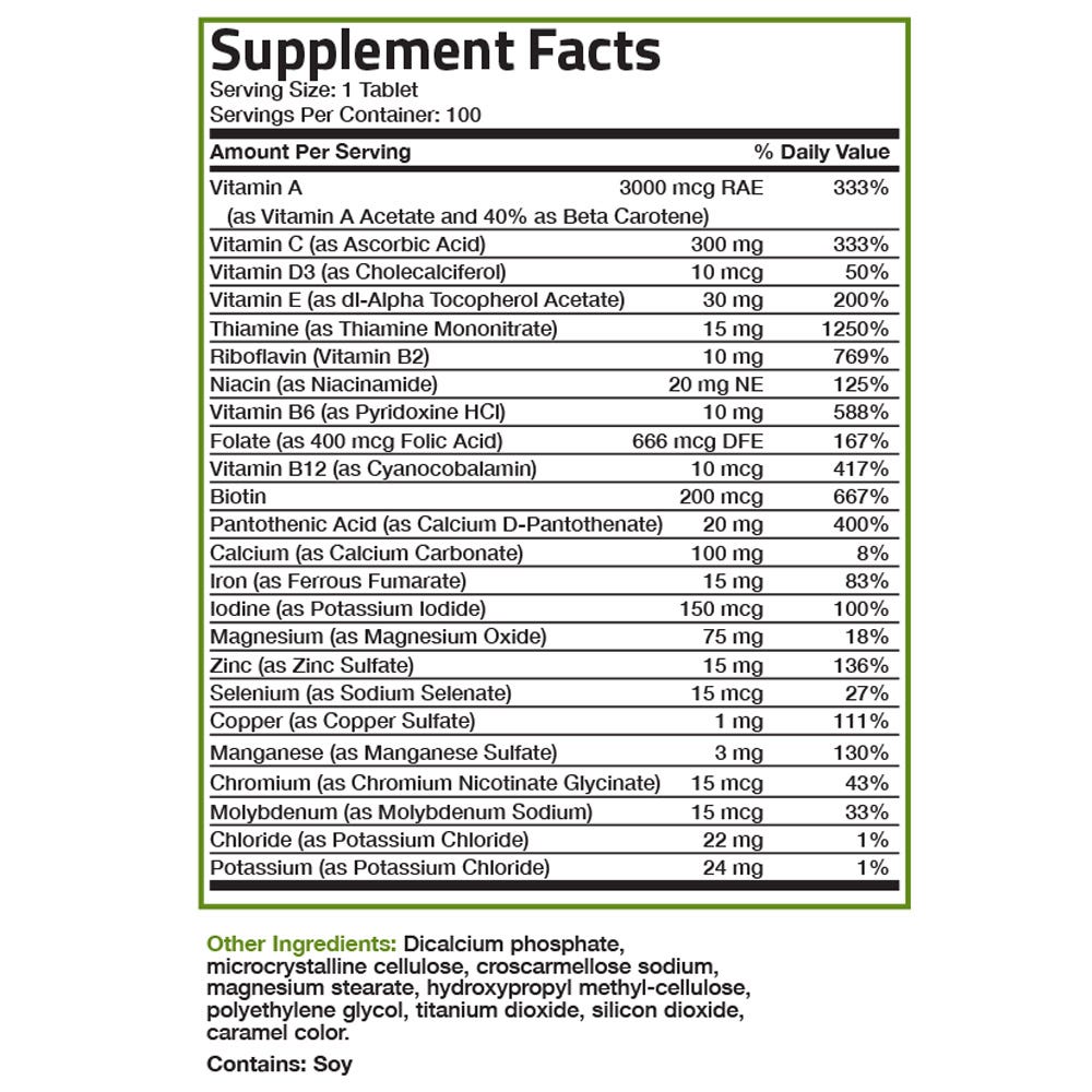 DAILY VITAMINS TB 100