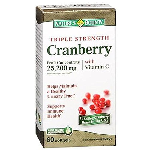 CRANBERRY TRIPL SOFTGEL 60CT NAT BOUNTY
