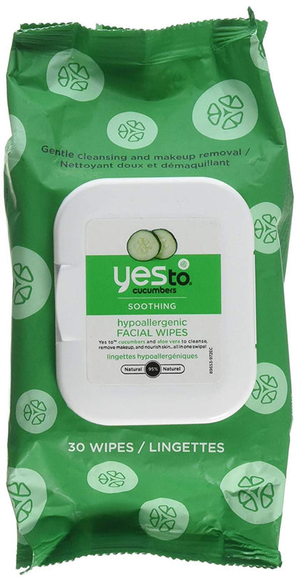 YES TO FACIAL WIPES CUCUMBER 30CT