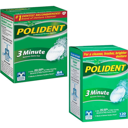 POLIDENT 3 MINUTE TABLET 84CT