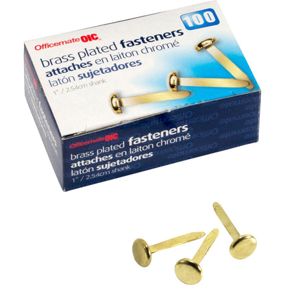 CLi Brass Plated .75" Round Head Fasteners, 100 count