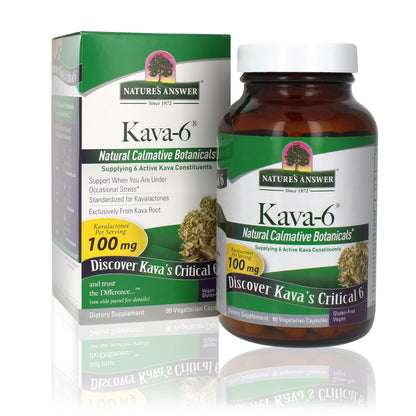 NATURE'S ANSWER KAVA 6 CAPSULES,GF