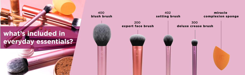 Real Techniques By Sam & Nic Everyday Essentials Makeup Brush Set