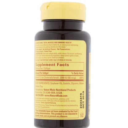 VIT D 2000IU LIQUIGEL 90CT NAT MADE