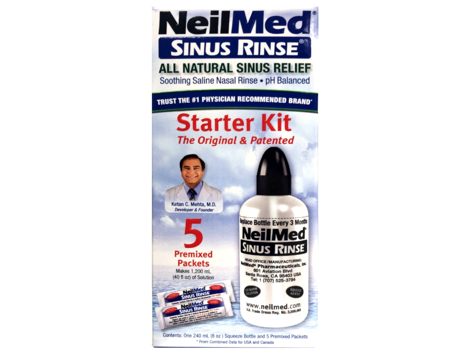 SINUS RINSE W/BTL PK 5