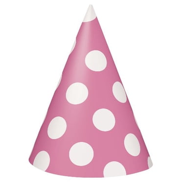 Rainbow Ribbons Birthday Party Hats, 8 count