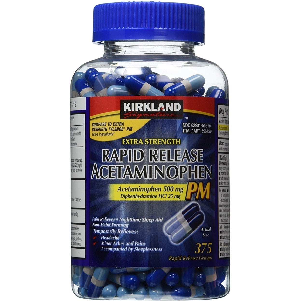 LDR ACETAMIN PM TB 25-500MG 24