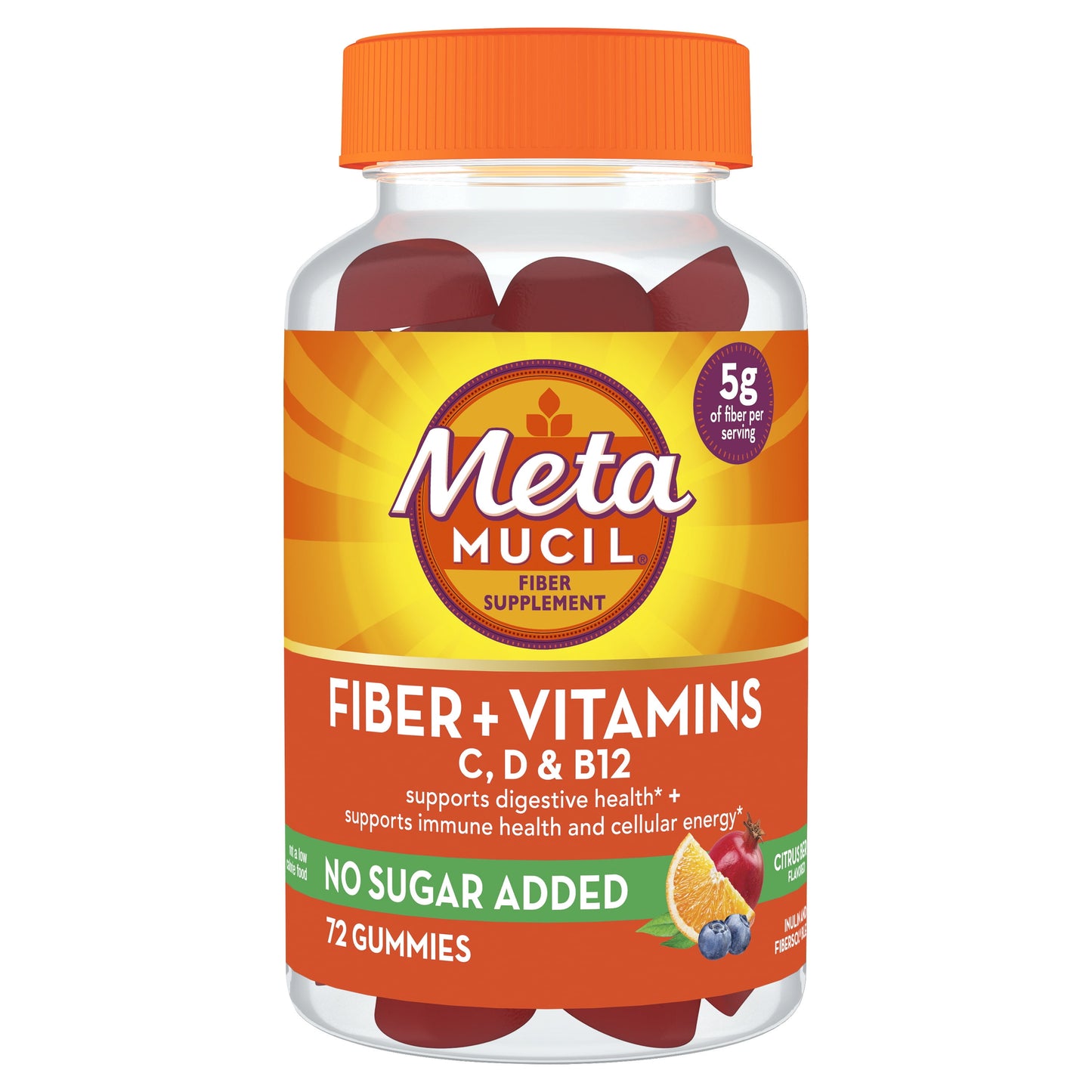 METAMUCIL FIBER SUPPLEMENT GUMMIES 72CT