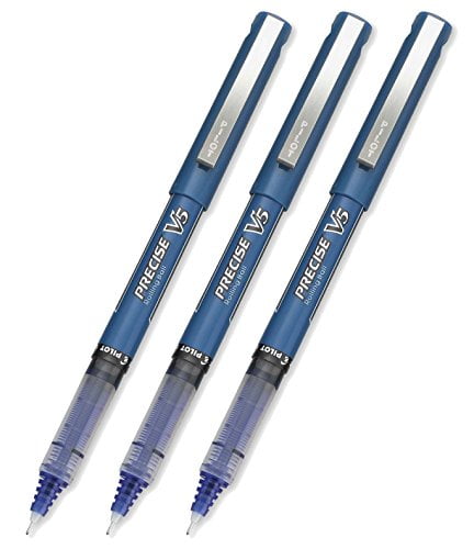 Pilot Precise V5 Rolling Ball Stick Pens, Extra Fine Point (0.5mm), Black, 1 Count