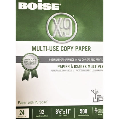 Boise X-9 Multi-Use White Copy Paper, 8.5" x 11" - 5 reams, 2500 sheets