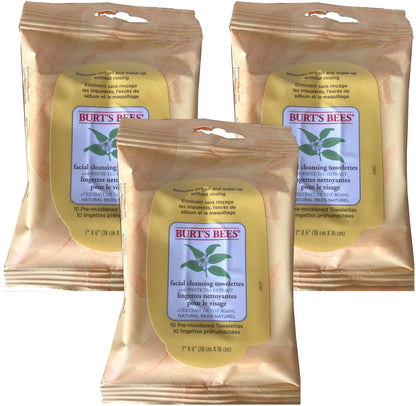 Burt's Bees Facial Cleansing Towelettes with White Tea Extract, 30 count