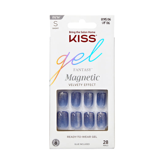 Kiss Gel Fantasy Collection 28 Count Rose Short Length