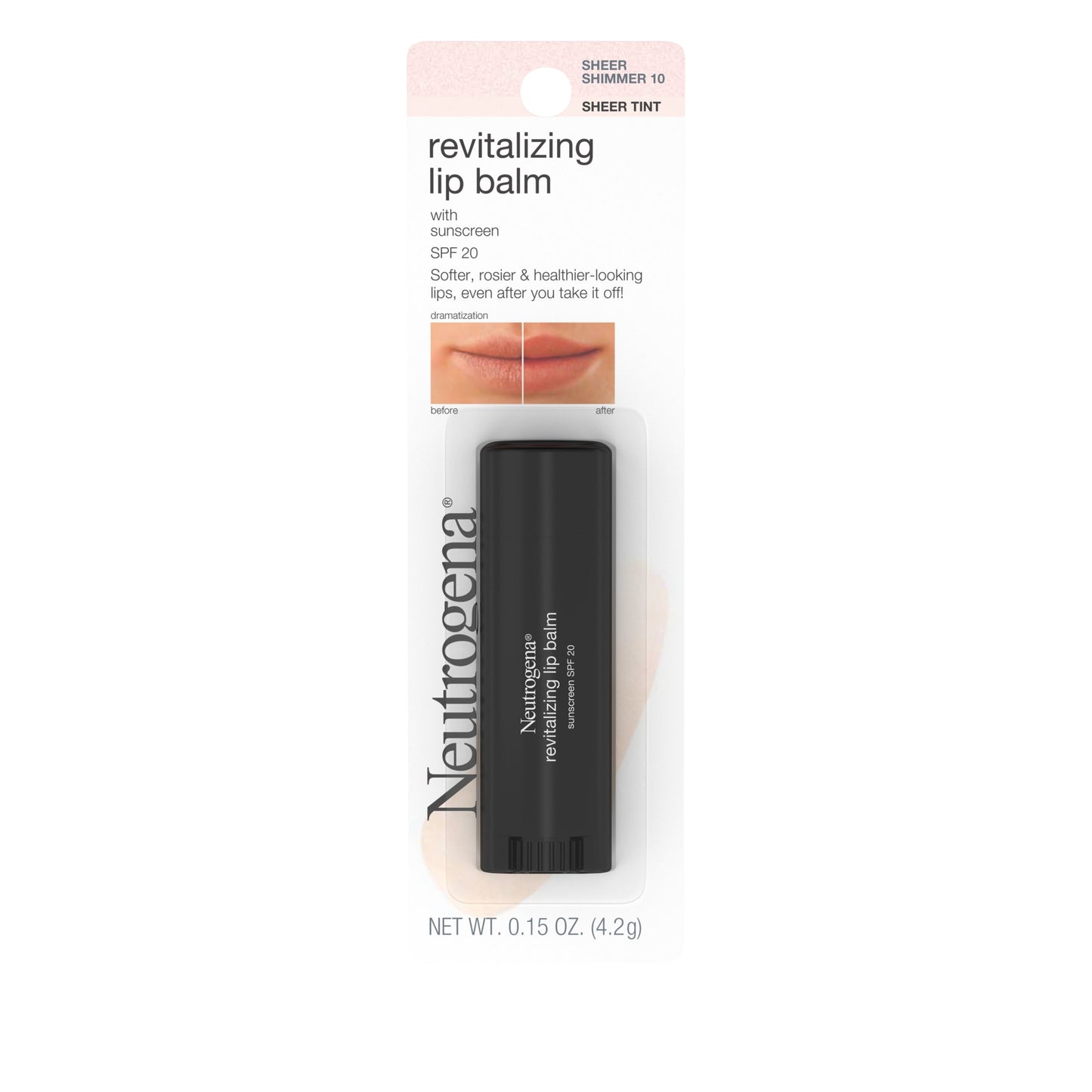 Neutrogena Revitalizing Tinted Lip Balm, SPF 20, Fresh Plum 60, .15 oz
