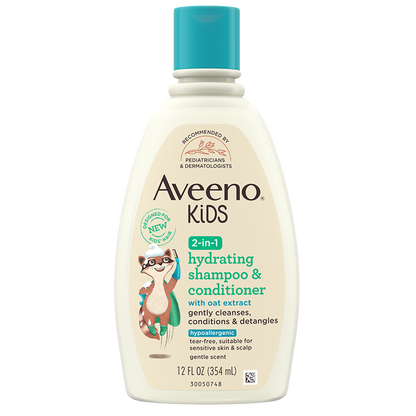 Aveeno Kids Face & Body Wash Sensitive Skin 18oz Pump