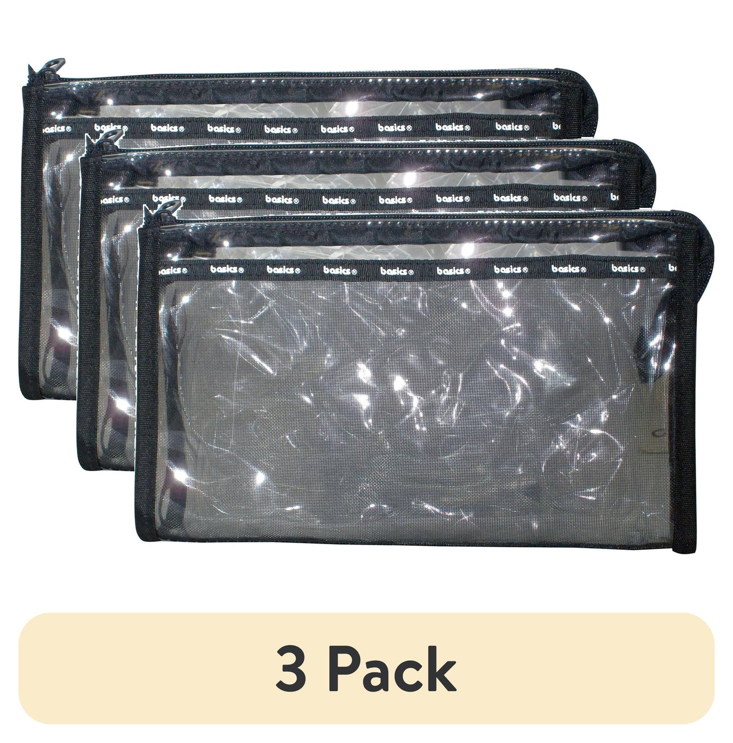 CONAIR basics PVC Small Clutch Bag - Black and Clear