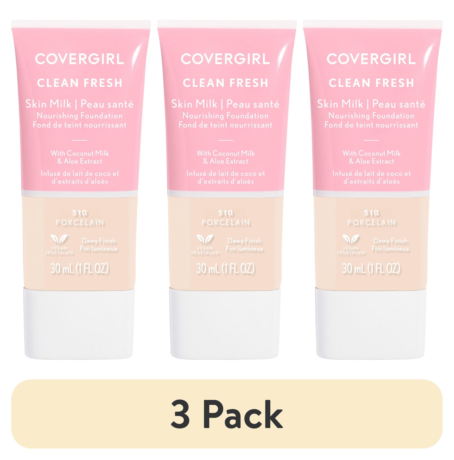 COVERGIRL Clean Fresh Skin Milk Foundation Dewy Finish - 510 Porcelain