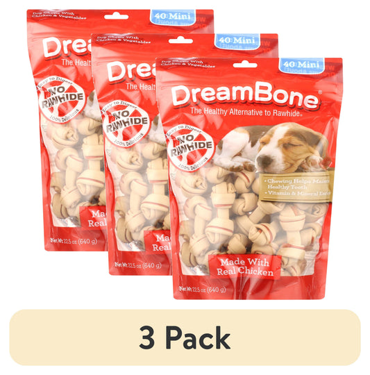 DreamBone Chicken and Vegetables Mini Dog Chew, 16 pack
