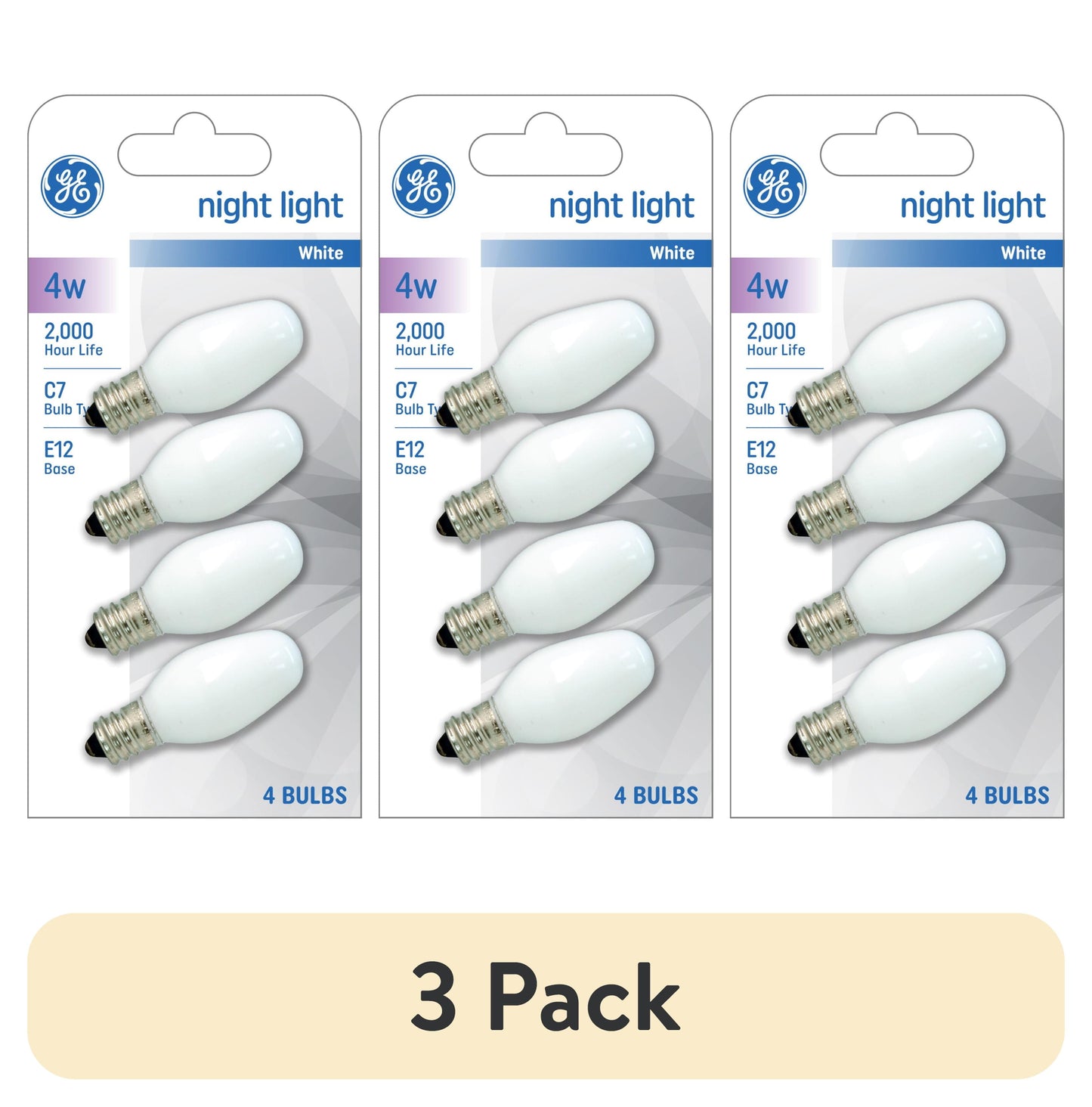 GE Lighting Specialty C7 LED Light Bulb, Night Light Bulb Replacement, Soft White, 2 Pack