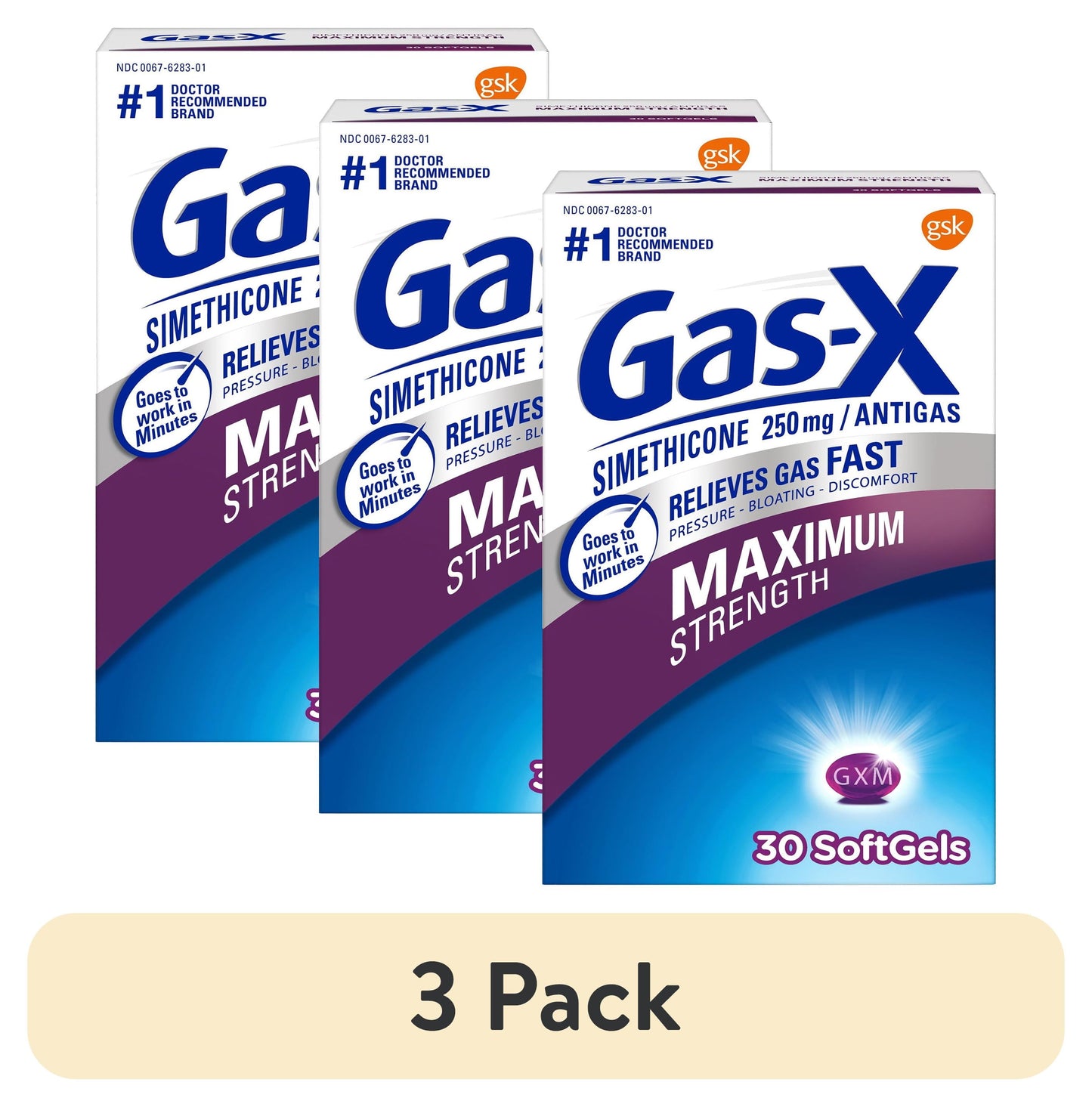 GAS-X GC 250MG 30 SFG MS