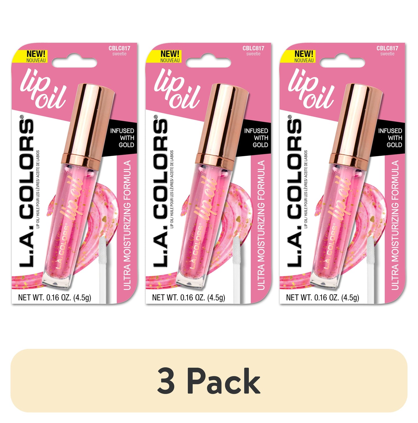 L.A. Colors Nourishing Lip Oil - Sweetie, Carded