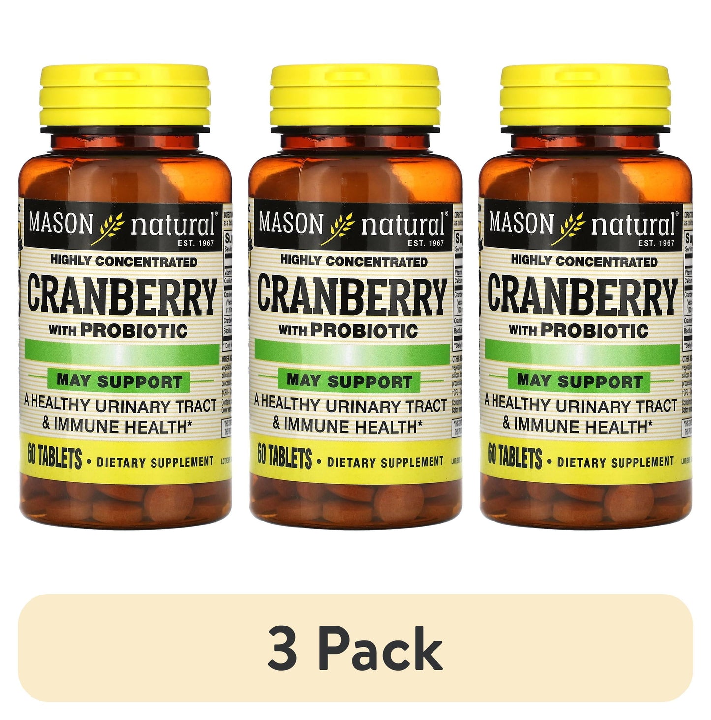 CRANBERRY+PROBIOTIC 480MG TAB 60CT MASON