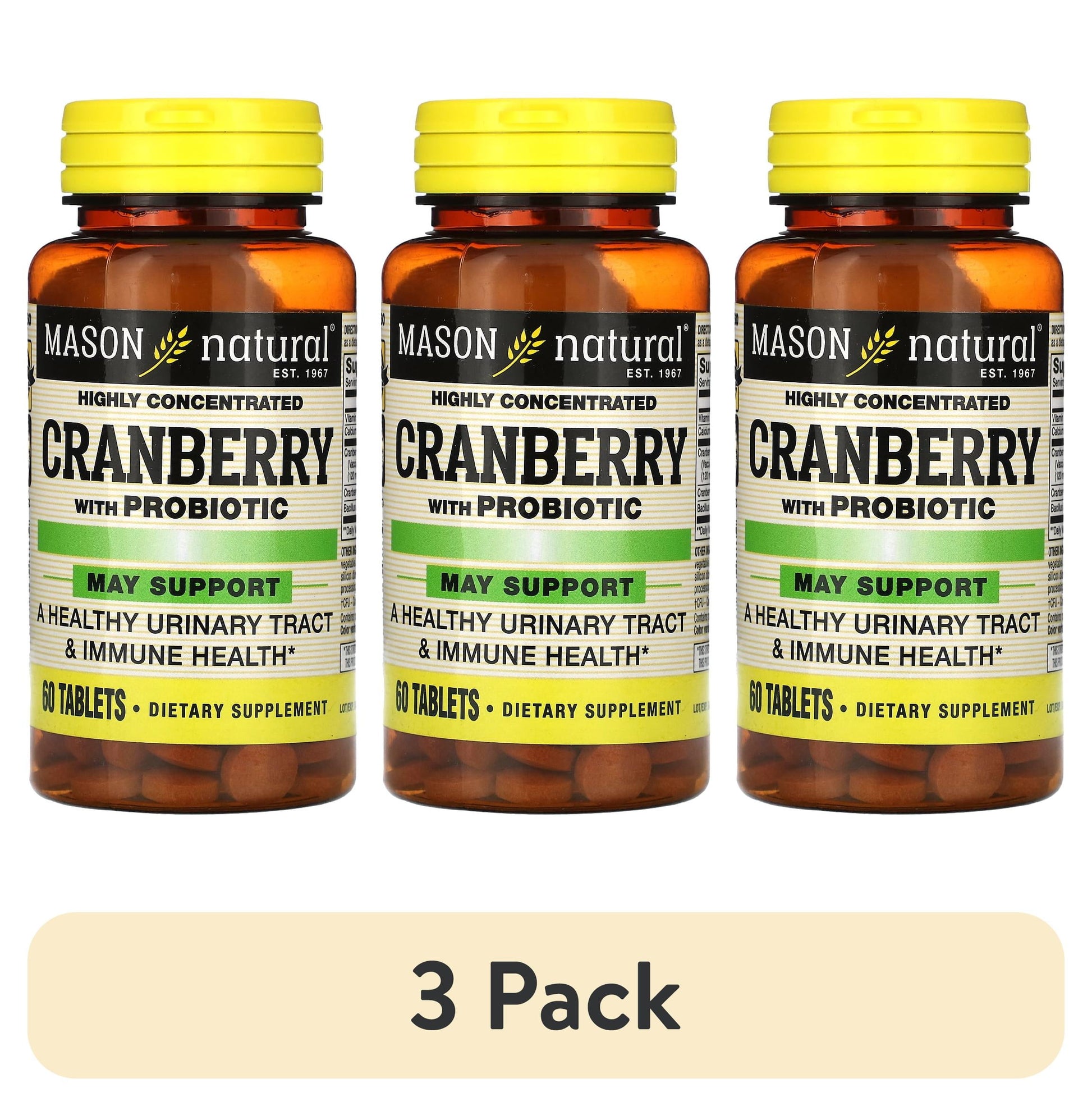 CRANBERRY+PROBIOTIC 480MG TAB 60CT MASON