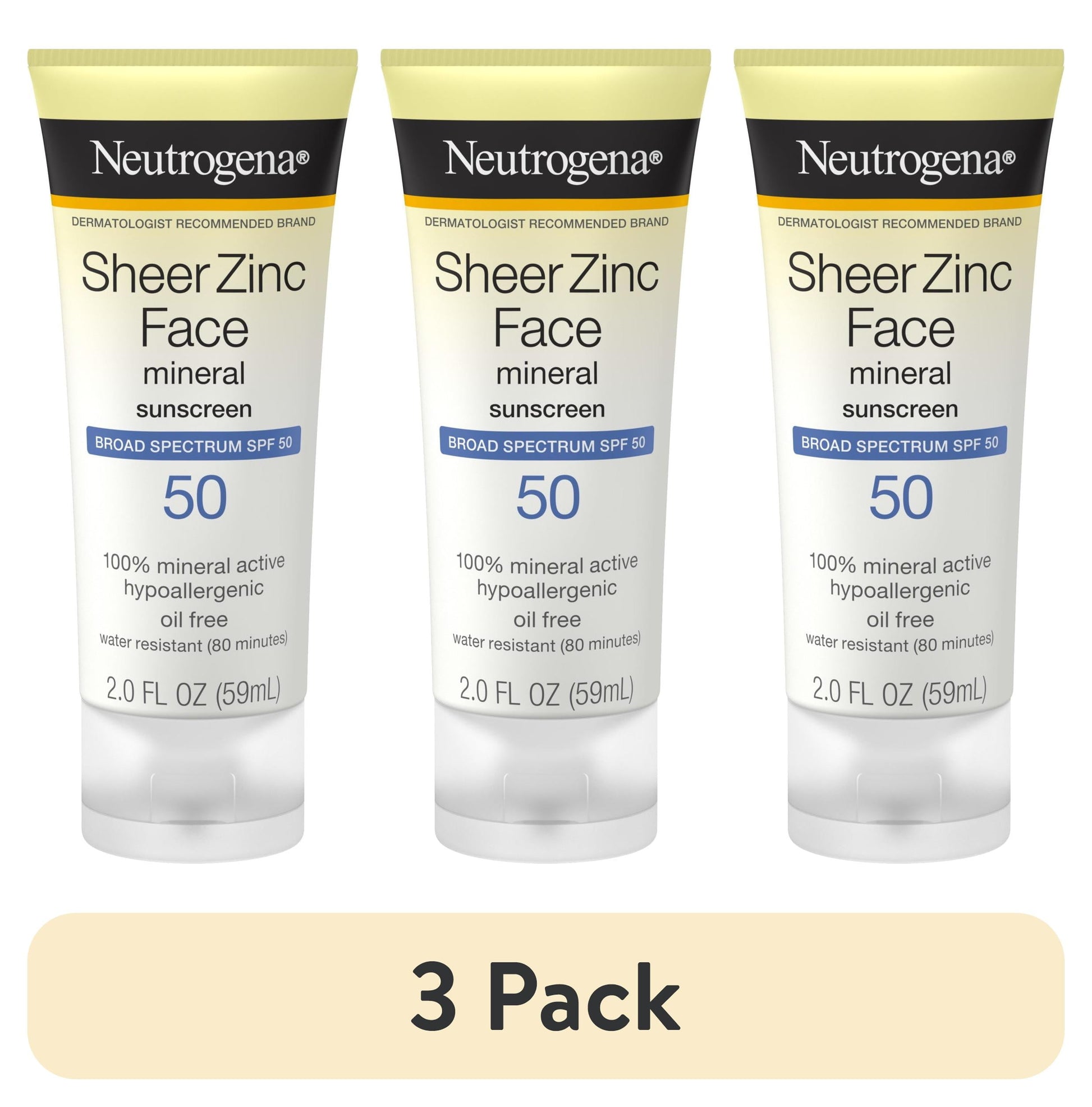 NEUTROGENA SHEER ZINC SPF50 LOTION 3OZ