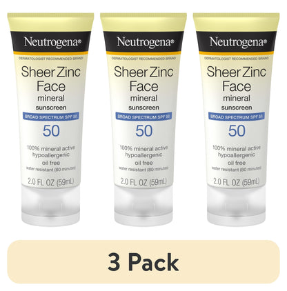 NEUTROGENA SHEER ZINC SPF50 LOTION 3OZ