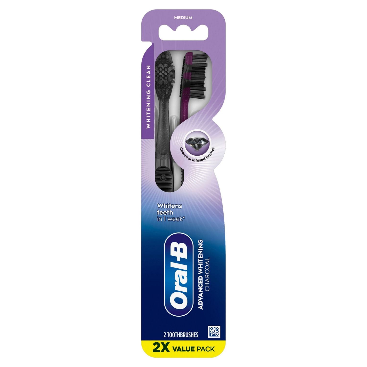 Oral-B Toothbrush Charcoal Medium Whitening Therapy