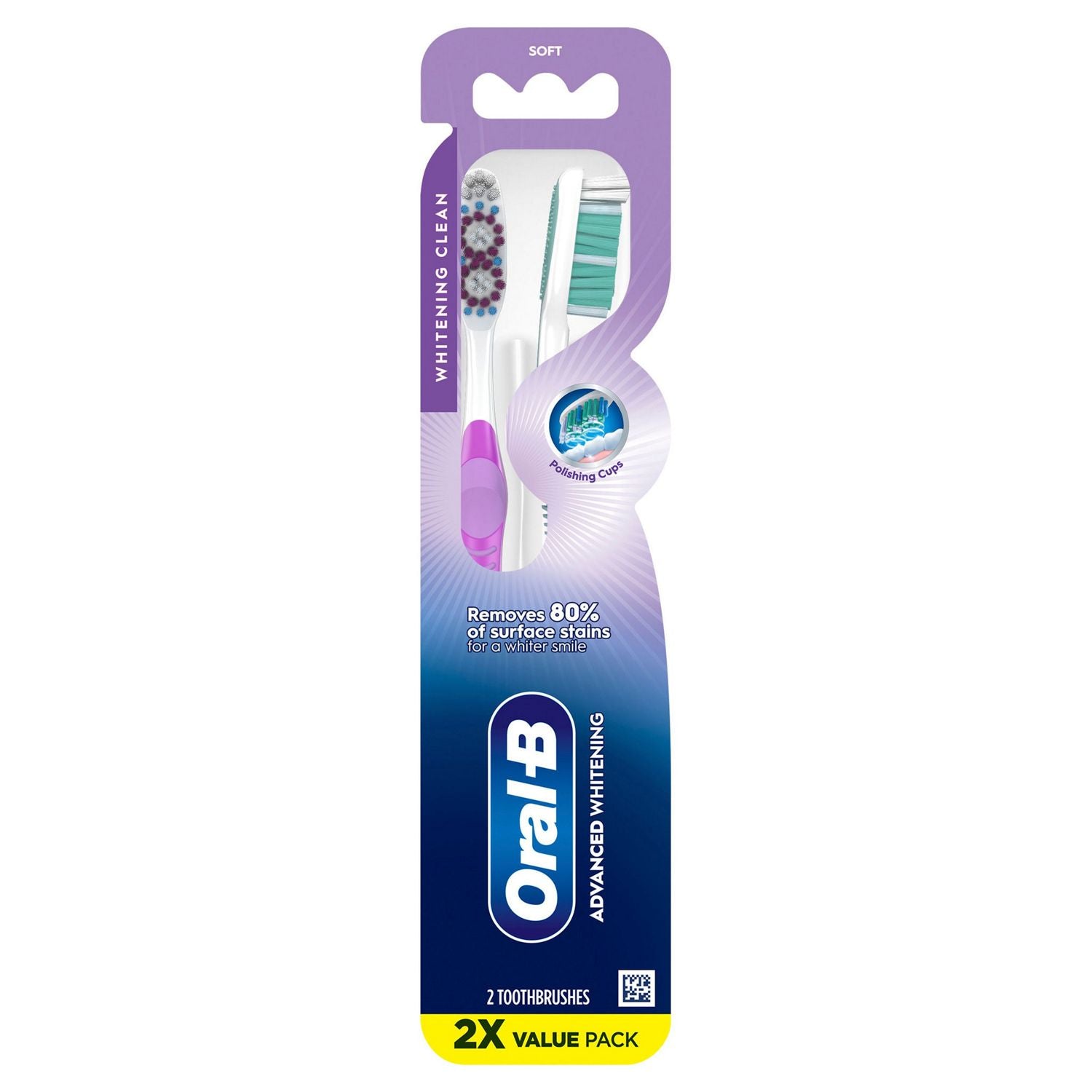 Oral-B Toothbrush Vivid Whitening Soft 4 Count