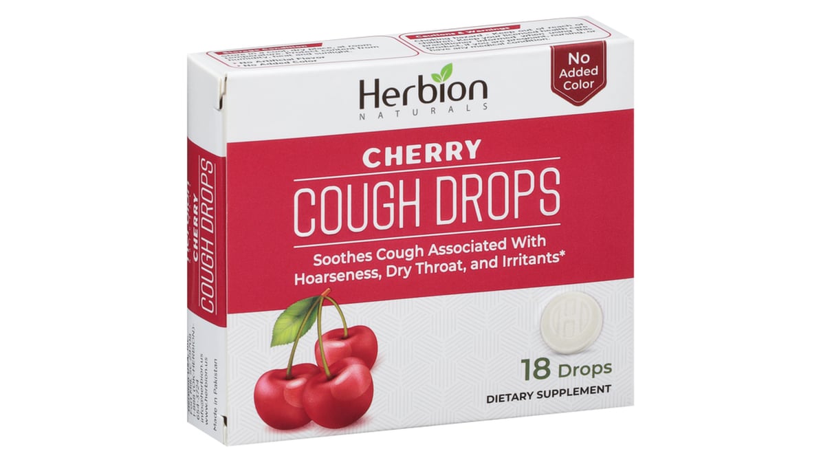HERBION NATURALS COUGH DROPS,CHERRY
