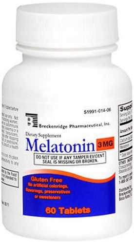 MELATONIN 3MG TABLET 60CT BRECKENRIDGE