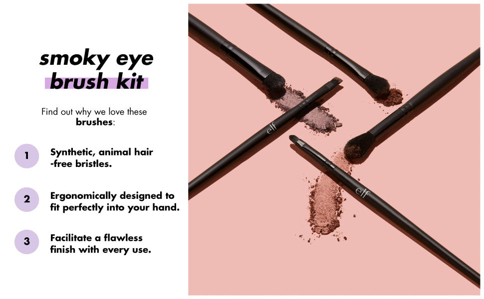 e.l.f. Smoky Eye Brush Kit, 5 count