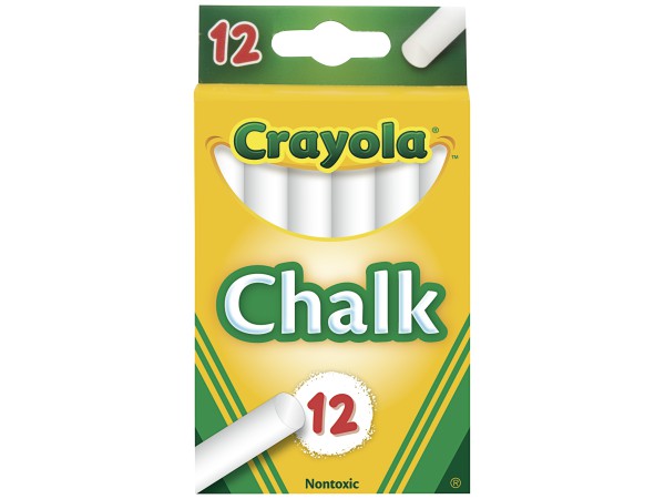Crayola White Chalk, 12 count